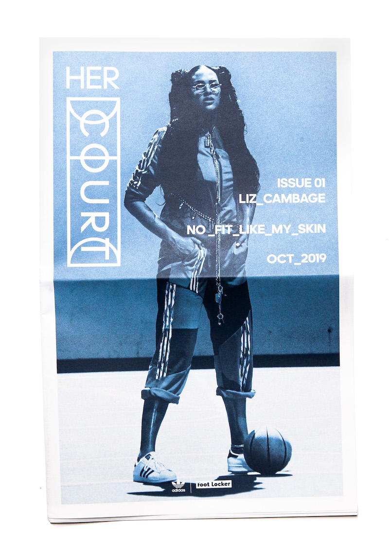 Her Court zine Issue 01 with Liz Cambage, printed in blue