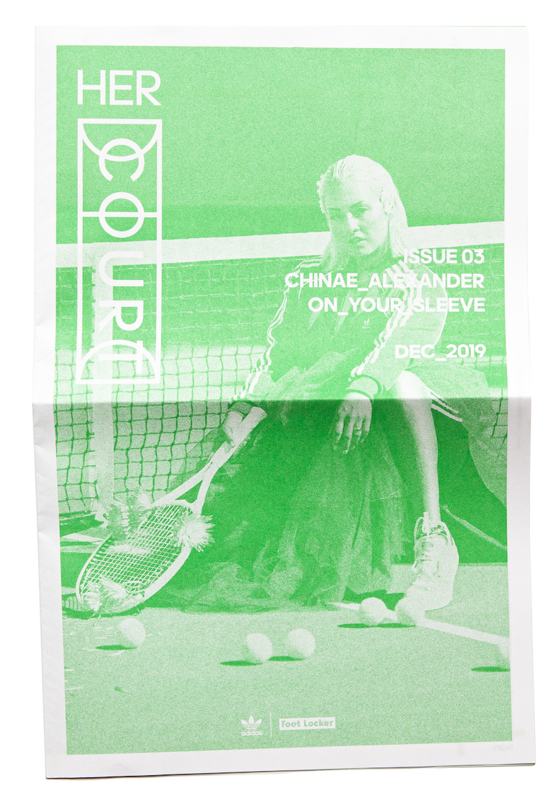 Her Court zine Issue 03 with Chinae Alexander, printed in green