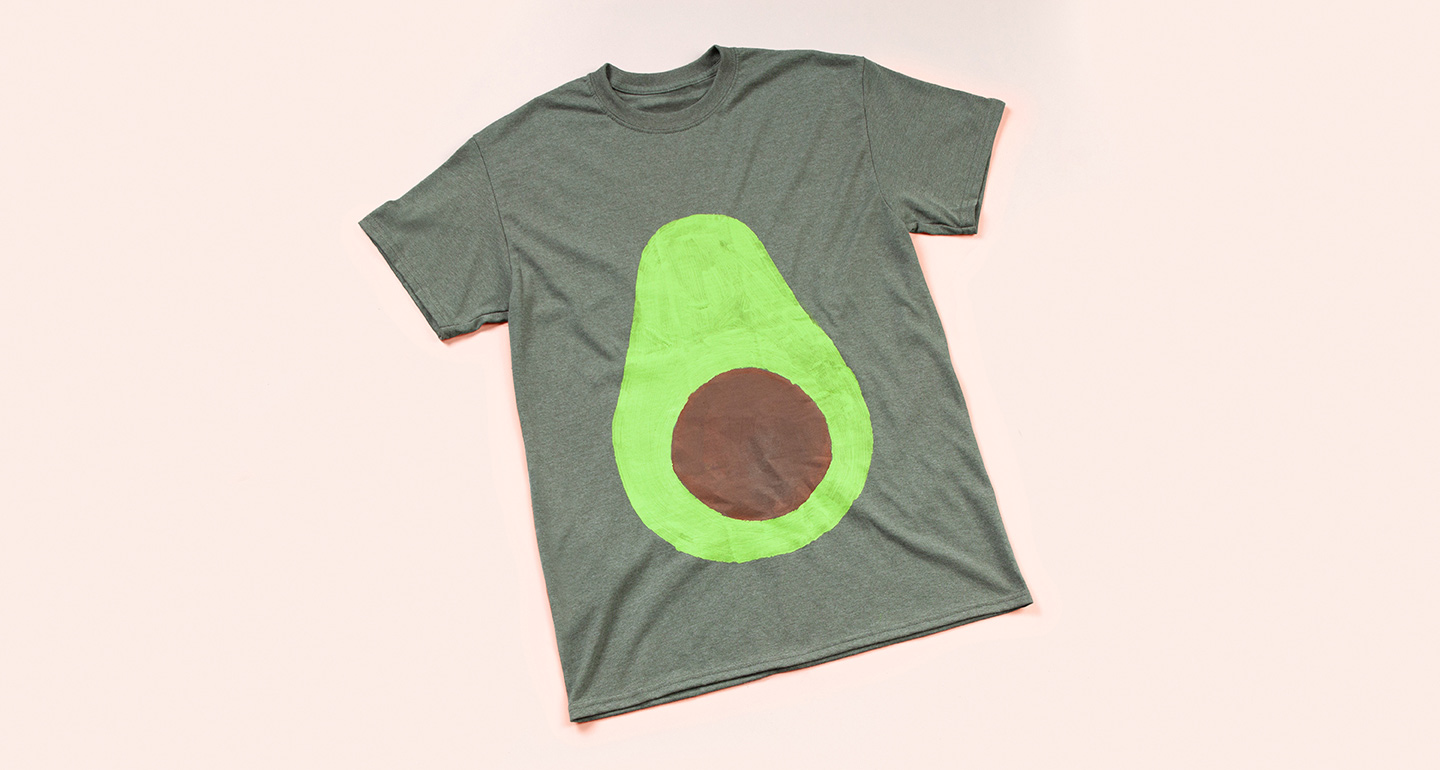 Completed avocado shirt