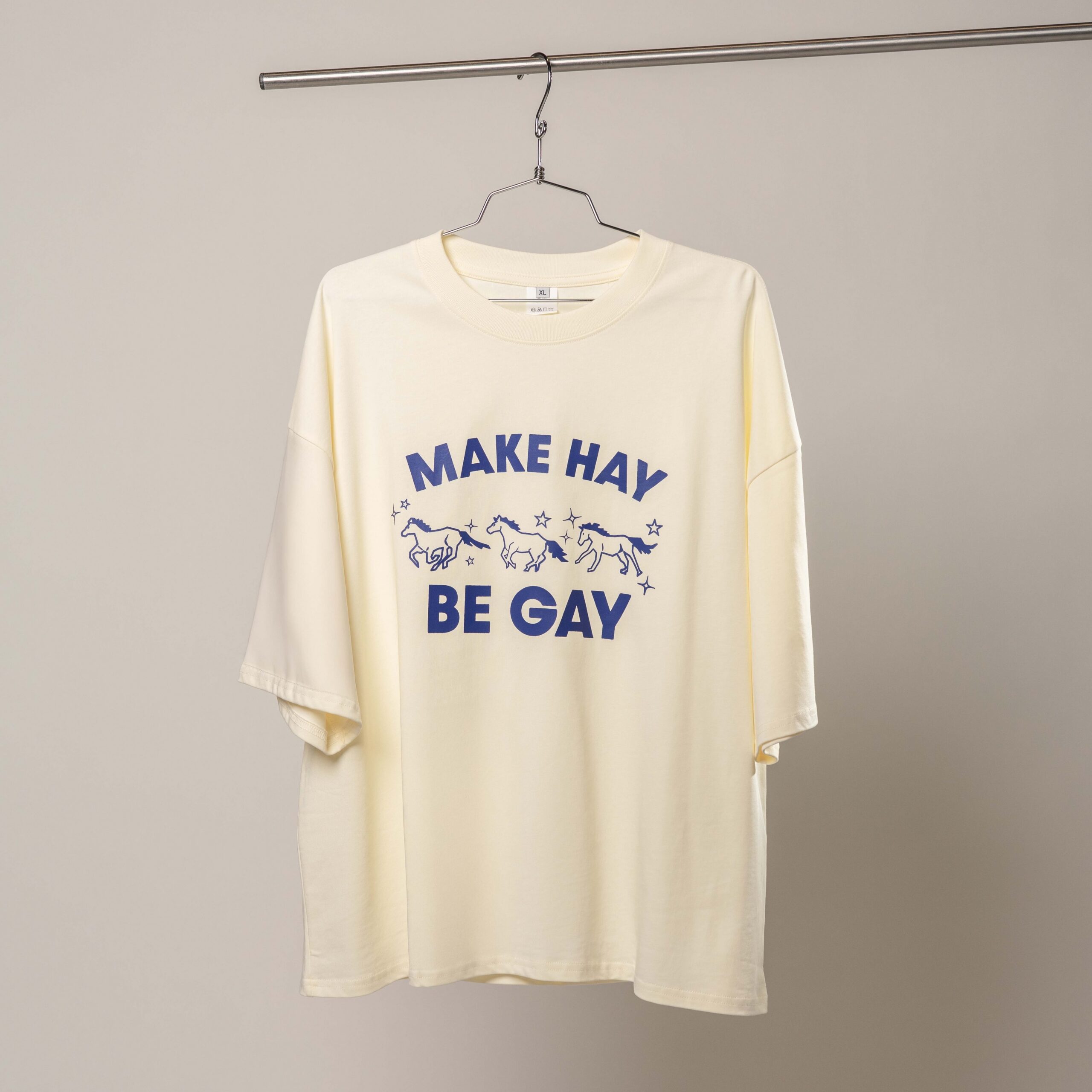 Make Hay Be Gay Tee – Cream